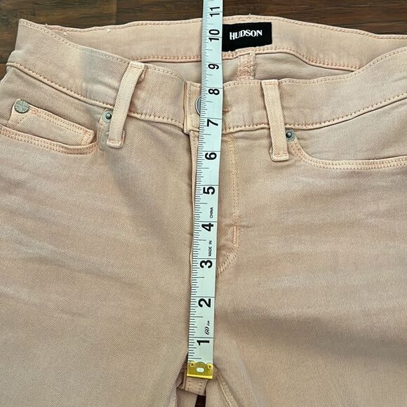 Hudson Tally Deep Cuff Crop Skinny Jeans Feminine Contemporary Casual Coastal - Picture 11 of 15